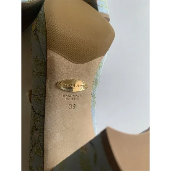 Sarah Flint X Gracie Perfect Mary Jane Platform 85 Pump Jacquard Tropics 39(8.5) - Picture 13 of 16